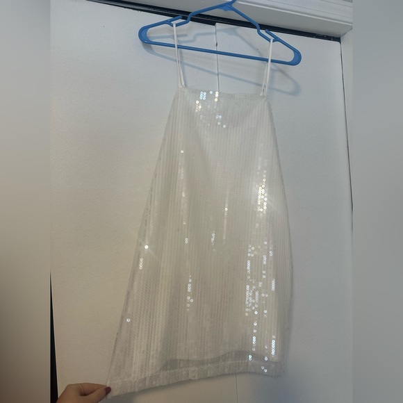 12th Tribe White Sequin Dress - Picture 6 of 6